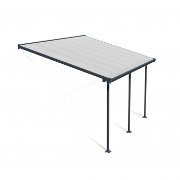 Palram-Canopia Terrassenüberdachung Feria 3x4 anthrazit TxB 295x425cm 8mm HKP